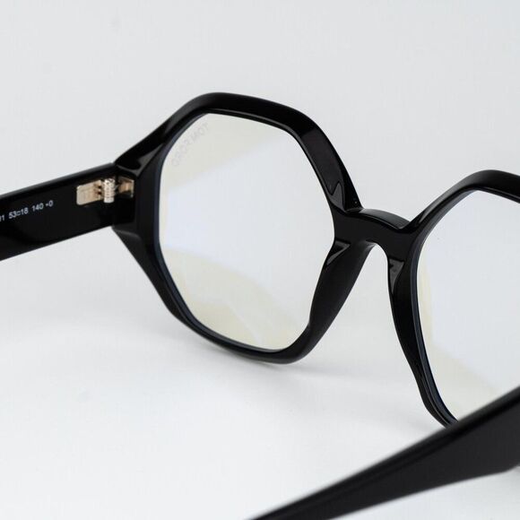 Tom Ford Woman Eyeglasses Black Blue Light Block Round FT5967-B 001 NEW AUTHENTI main image 5